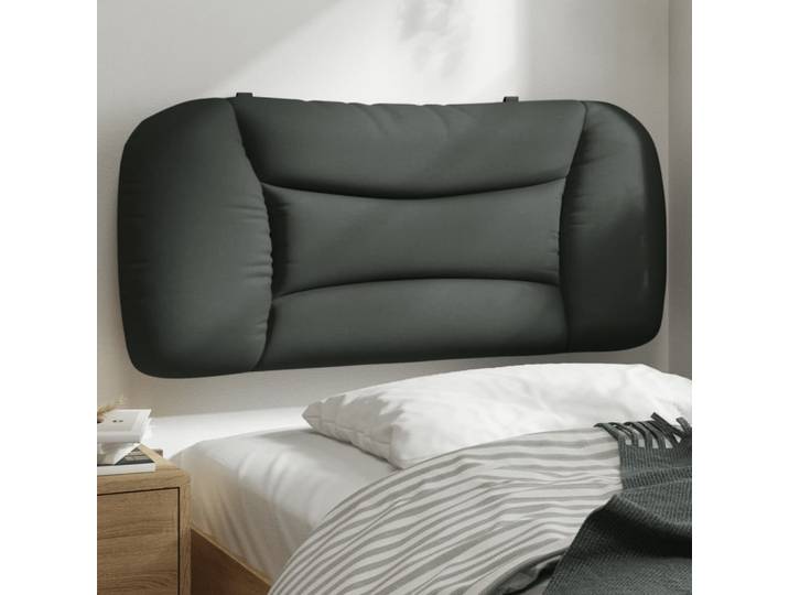 vidaXL Kopfteil-Kissen Hvar Dunkelgrau 80 cm Stoff