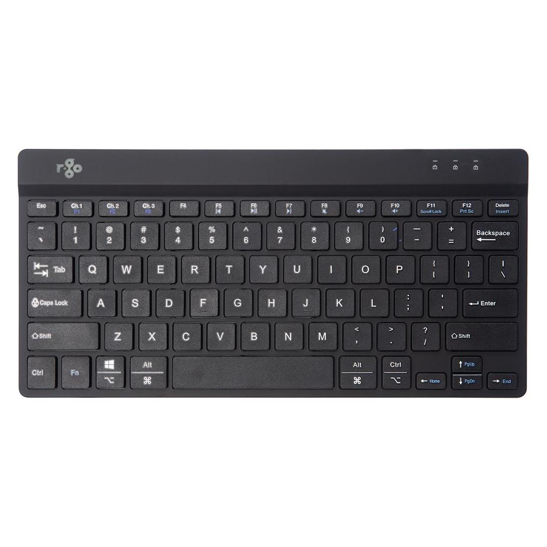 R-Go Tools R-Go Tastatur Compact Break US-Layout drahtlos schwarz (US, Kabellos) (RGOCOUSWLBL)