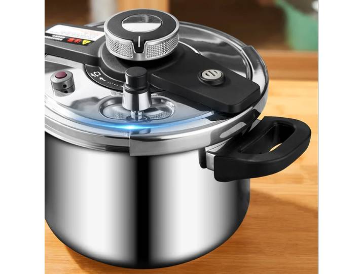 Autocuiseur antiadhésif en acier inoxydable, casserole 360 degrés, ouverture et fermeture, sans revêtement, pression soufflée, 100Kpa