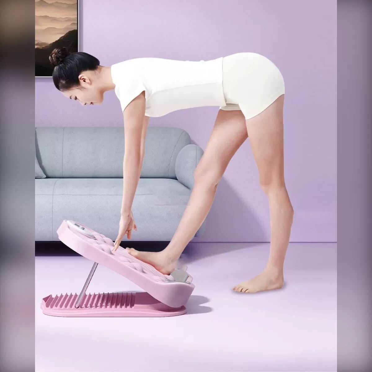 INF Planche d'étirement réglable 18 niveaux – Massage 3D, coussin de talon NBR, pliable PP+ABS Vert