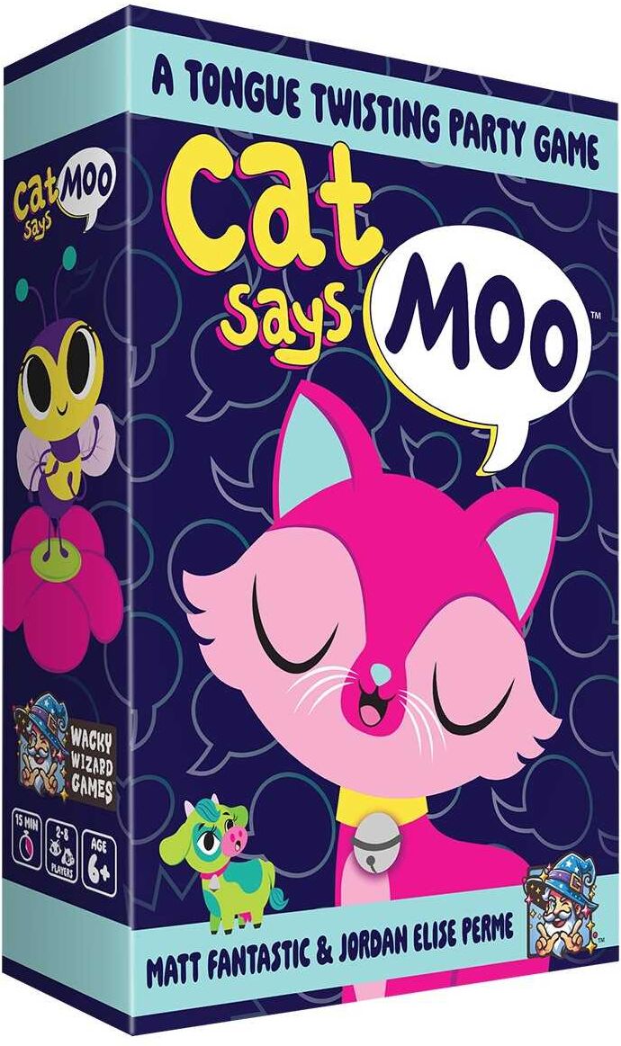 Cat Says Moo Card Game by Wise Wizard Games - Fast, Silly Animal Sound Matching Game for Family Fun, Ages 6+