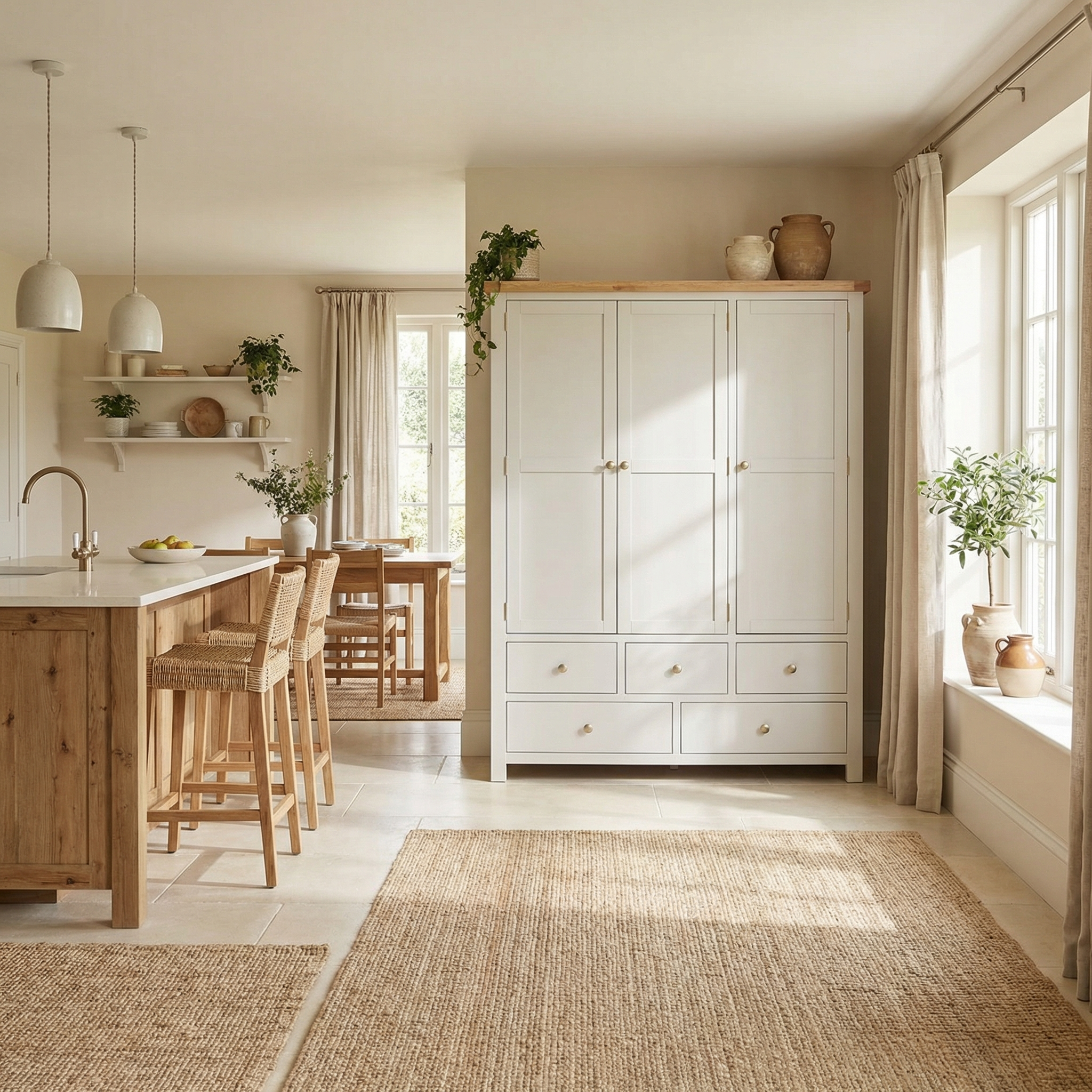 Burford Triple Larder Unit in Warm White