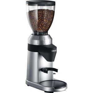 Graef CM 800 Kaffeemühle elektrisch, 128 Watt, silber, mit Edelstahl-Kegelmahlwerk