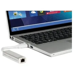 Hamlet USB 3.0 zu Gigabit Lan Adapter Übertragungsgeschwindigkeit bis zu 5 Gbps (USB, USB 3.0, RJ45 Gigabit Ethernet (1x)), Netzwerk Adapter, Weiss
