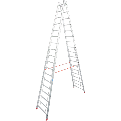 Stehleiter KRAUSE "STABILO", silber (silberfarben), B:92cm H:515cm, Aluminium, Leitern