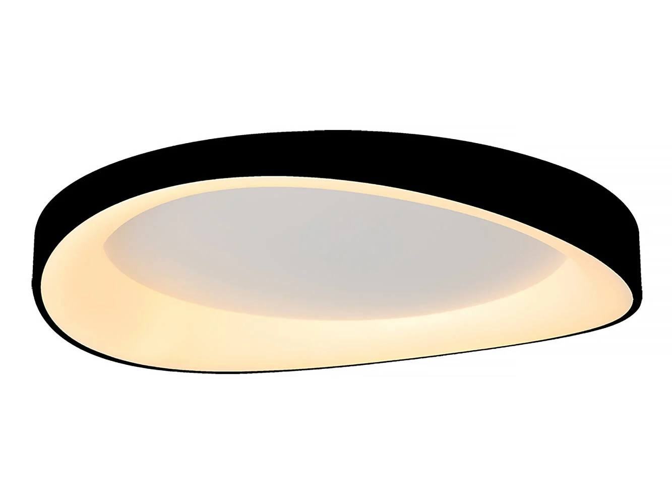Freelight Duna Plafondlamp LED zwart rond Ø 60 cm