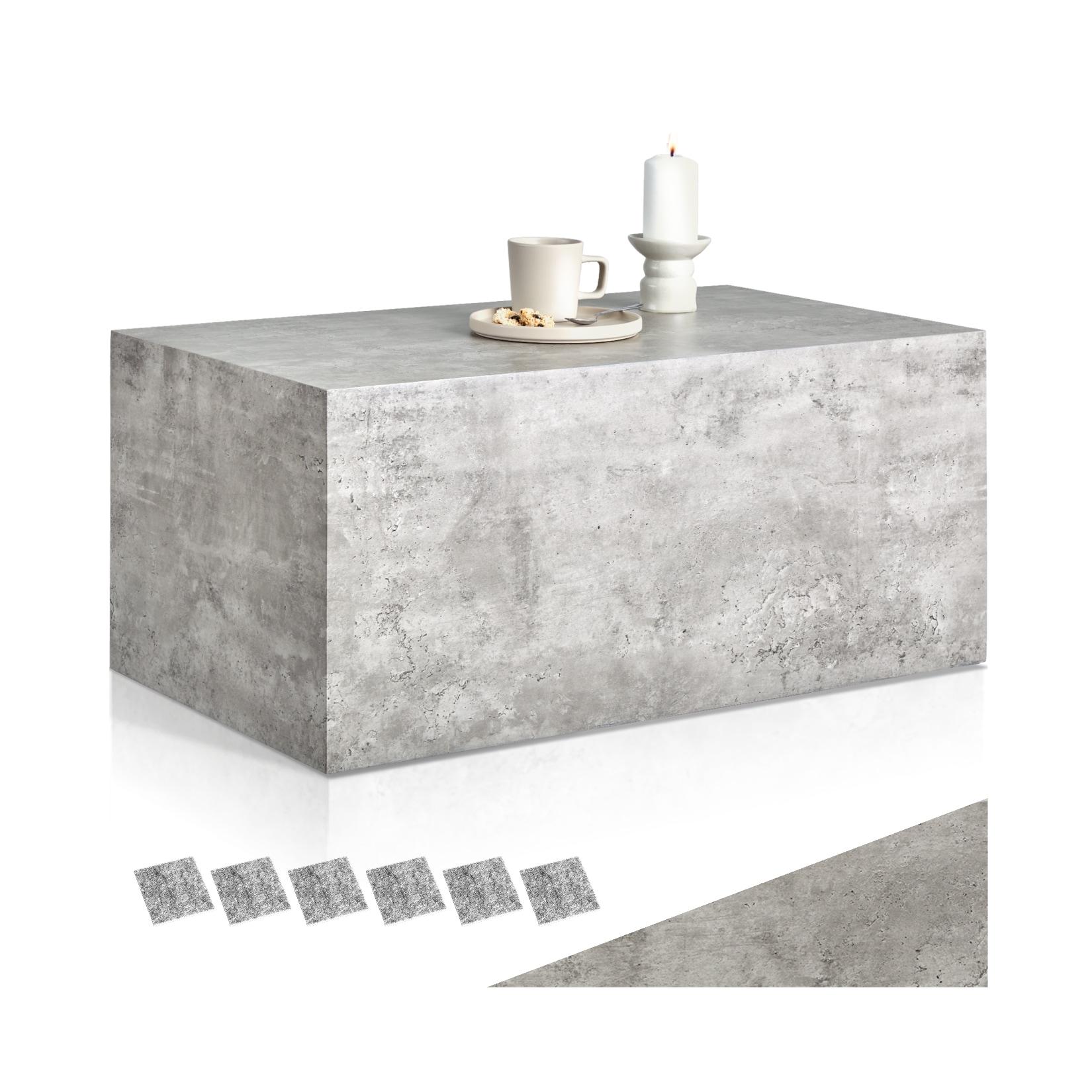 tectake® Couchtisch, minimalistisches Design, keine Montage, inkl. Bodenschoner, Belastbarkeit 45 kg