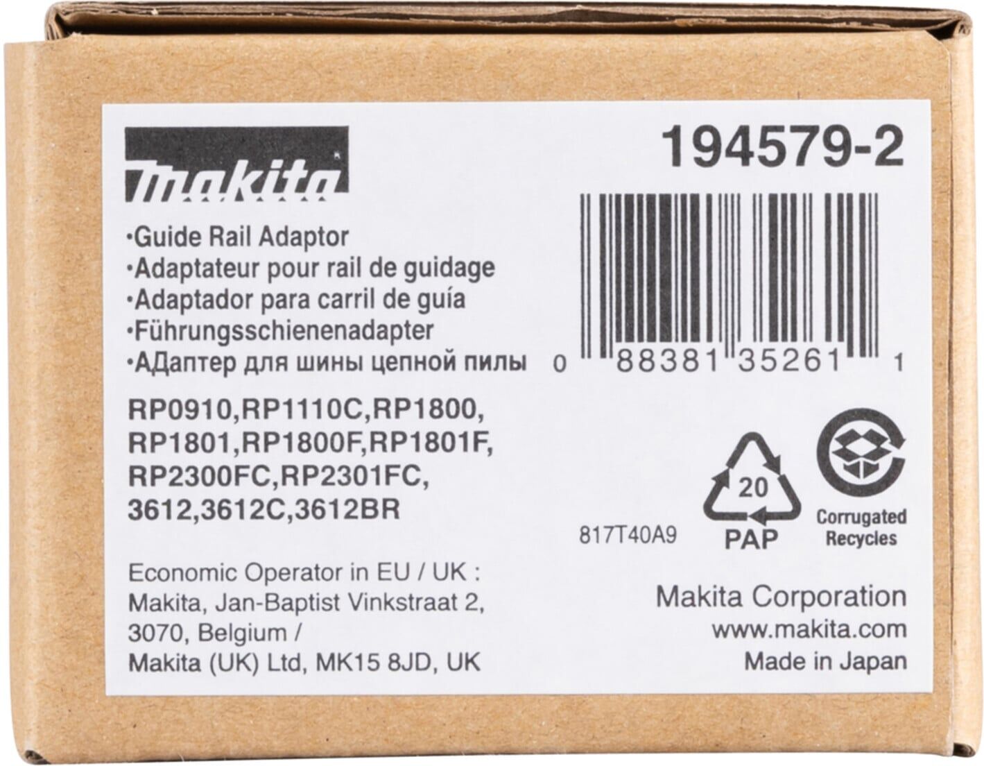 Makita ADAPTER F. FUEHRUNGSSCHIENE (194579-2))