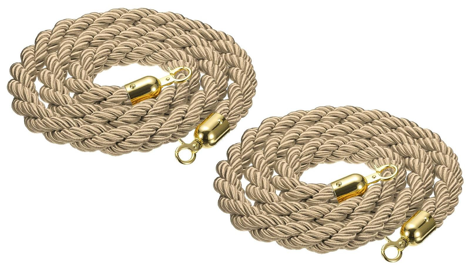 Dripio Afsluitkabel met haken, 2 stuks, 2 meter, champagnegoud