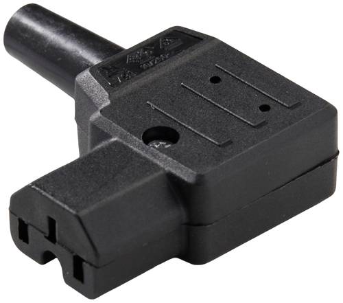 Martin Kaiser 791/kws Warmgeräte-Steckverbinder Stecker, gewinkelt 10A Schwarz