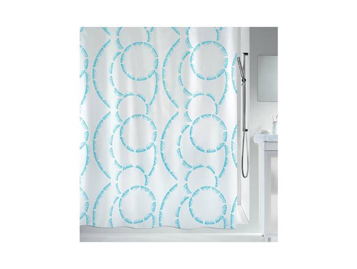 Spirella Clear Textilduschvorhang 180x200cm Blau