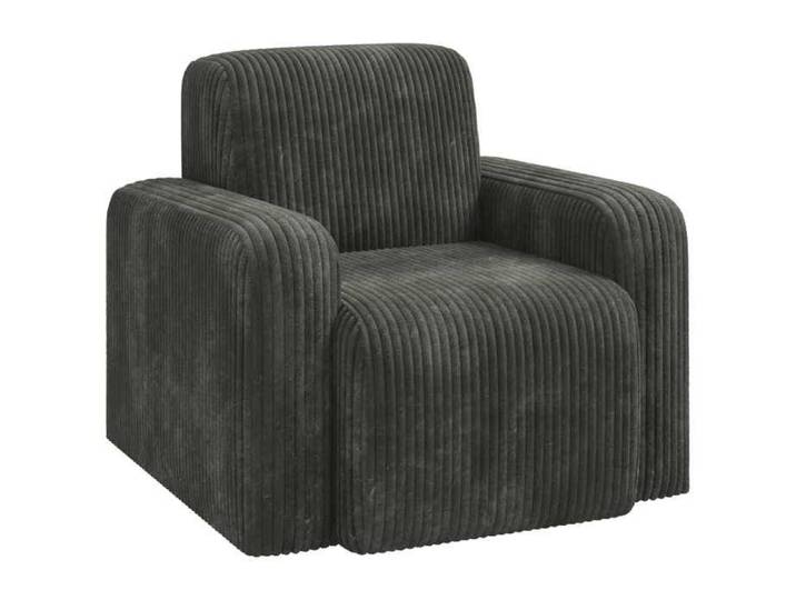 Mode Fauteuil Anthracite velours côtelé - Pour adulte ou enfant - Poids maximal: 110 kg/siège_12106