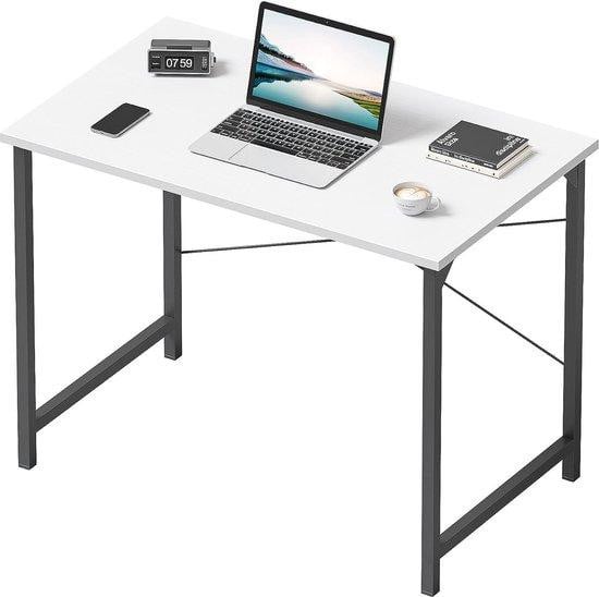 CubiCubi Computerbureau voor thuisgebruik, hoogteverstelbaar, wit, B: 80 cm, D: 40 cm, H: 75 cm