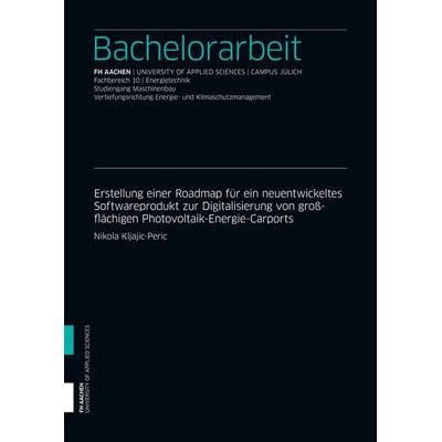 Erstellung einer Roadmap für ein neuentwickeltes Softwareprodukt zur Digitalisierung von großflächigen Photovoltaik-Energie-Carports, Taschenbuch von
