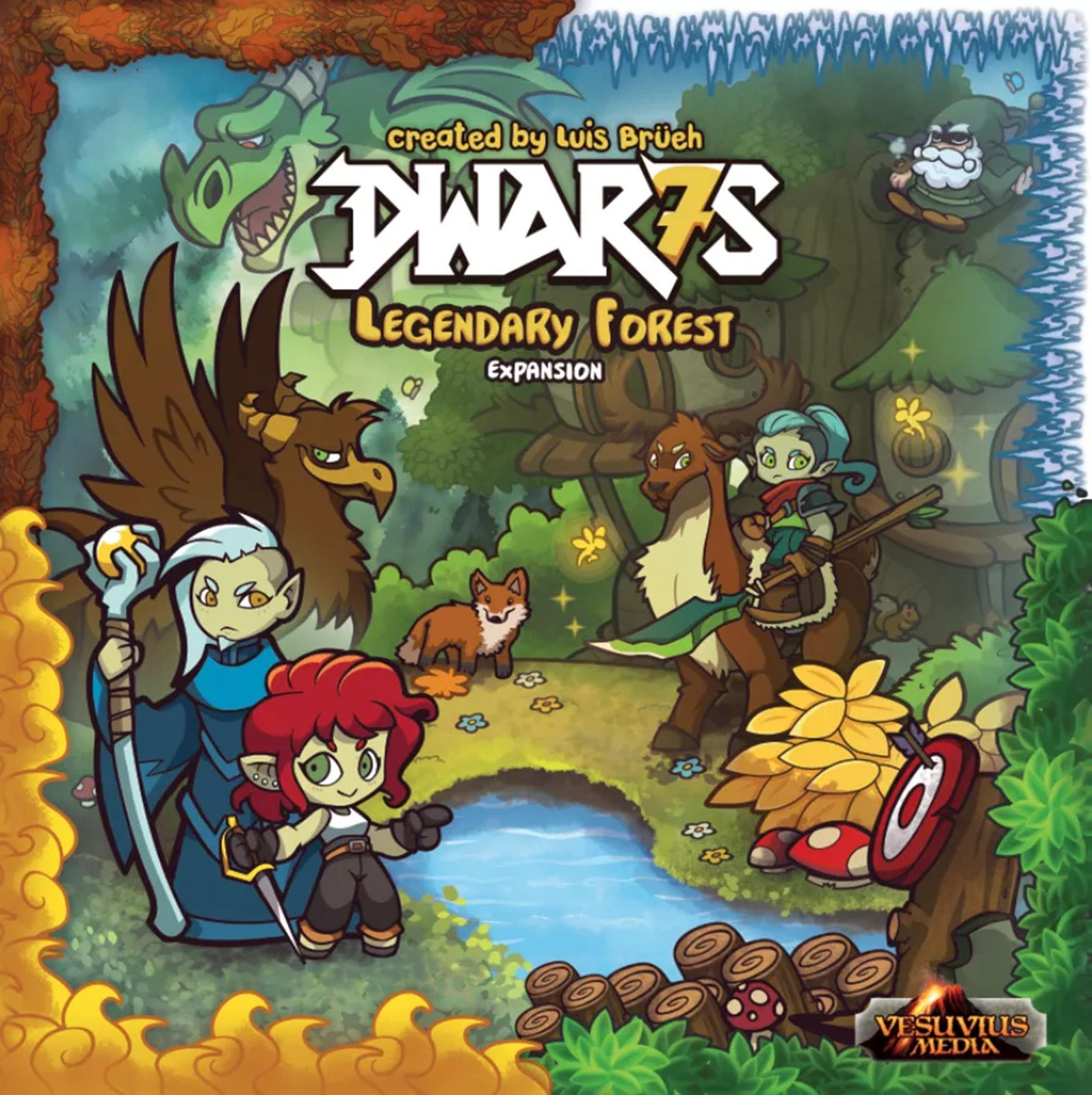 Vesuvius Media Dwar7s Legendary Forest Expansion Engels Bordspel Uitbreiding voor 2-4 Spelers