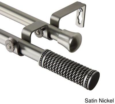 InStyleDesign Yarn Adjustable Double Curtain Rod