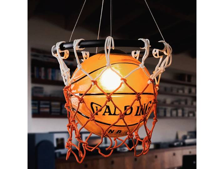 Lampes suspendues en verre rétro américain basket-ball Led industriel chambre d'enfants lustre enfants cadeau maison éclairage suspendu