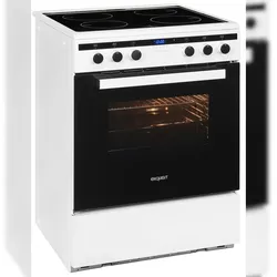 Exquisit Standherd EHI 60-3.1 | Induktion | Timer | Heißluft | Grill | Umluft | Seitengitter | Weiß