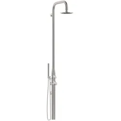 Wanddusche aus inoxfarbenem Edelstahl 316L, Modell MX1009-INOX, MPC