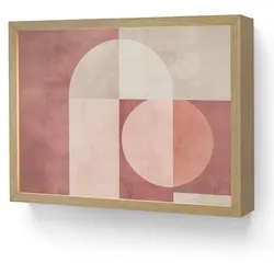 WANDLEUCHTE MIT AKKU Figuren - Abstrakt - Rosa LED 40x30 cm Wandlampe