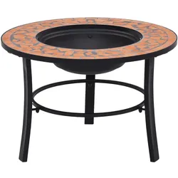 Helloshop26 - Kamin mit Terrakotta-Mosaik 68 cm Keramik 02_0005949