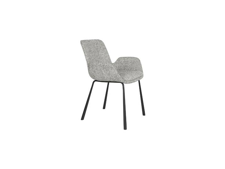 Fauteuil de table en tissu gris Brit