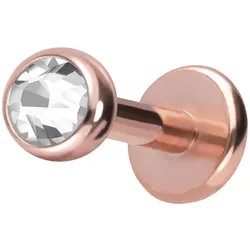 Titan Labret mit Push Fit KRISTALL
