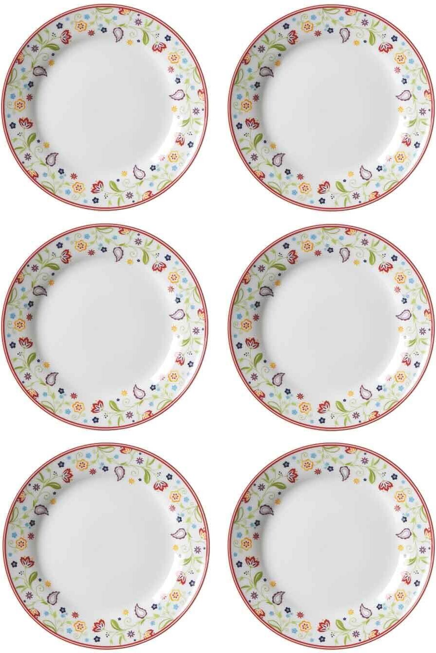 Frühstücksteller RITZENHOFF & BREKER "Dessertteller Shanti ø 20 cm 6er Set bunt", bunt, Speiseteller, Frühstücksteller