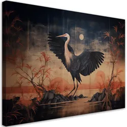WANDBILD kranich natur orientalisch