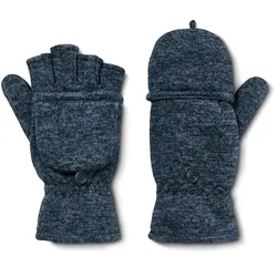 Tchibo - Strickfleece-Klappfäustlinge - Gr. 134-152 - dunkelblau