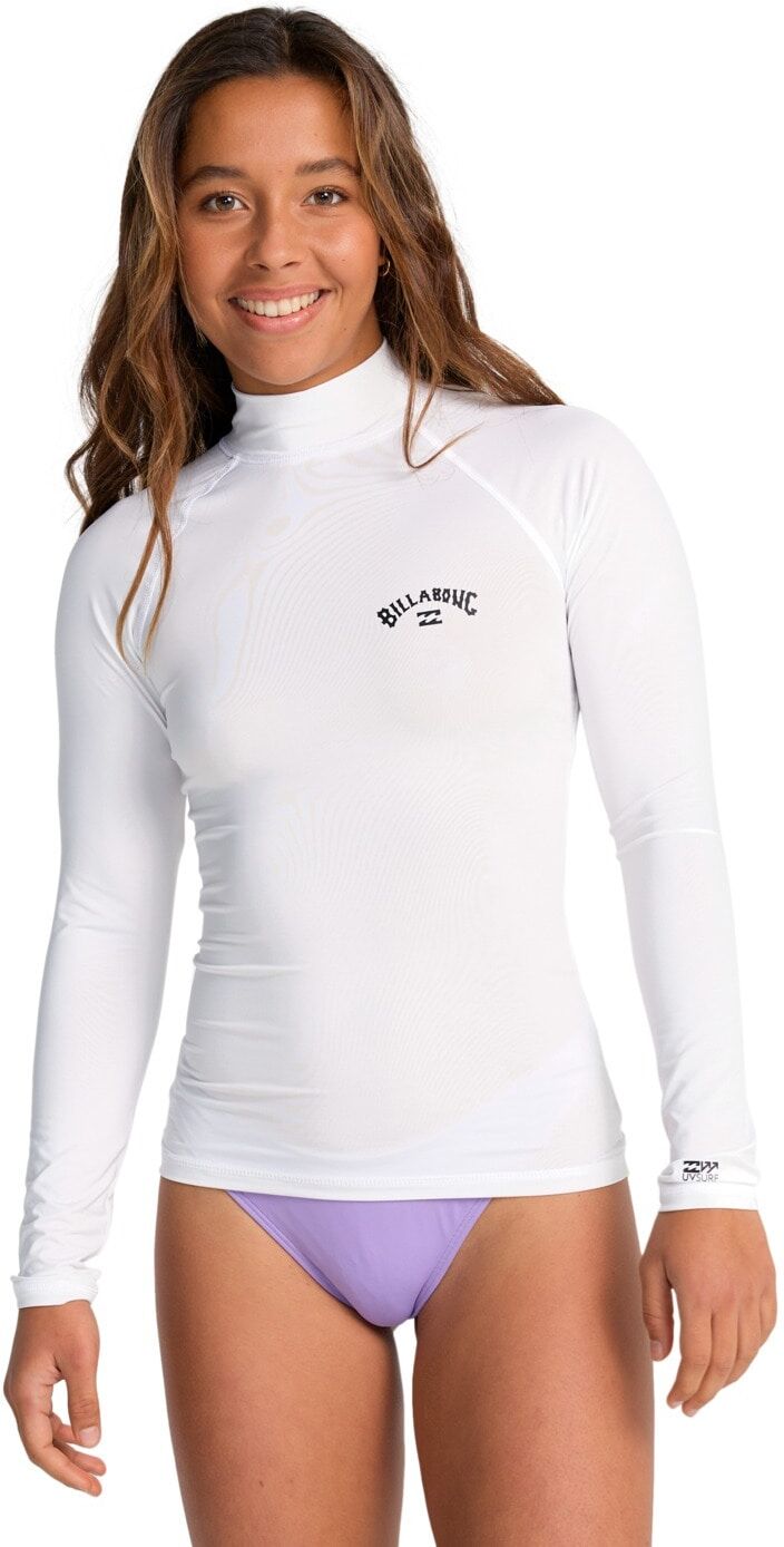 Rash Guard BILLABONG "Tropic Surf", Damen, Gr. L, weiss (weiß), Obermaterial:86% Polyester, 14% Elasthan., Shirts Rash Guard weiß L