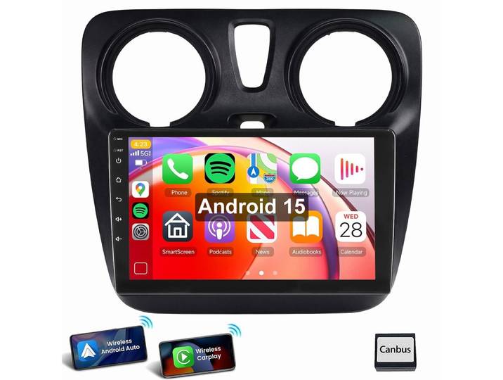 ESSGOO Für Dacia Lodgy Dokker 12-21 Carplay Android 15 FM AM NAVI Autoradio (RDS, Digitalradio (DAB), FM, AM, Apple Carplay Android Auto WIFI BT)