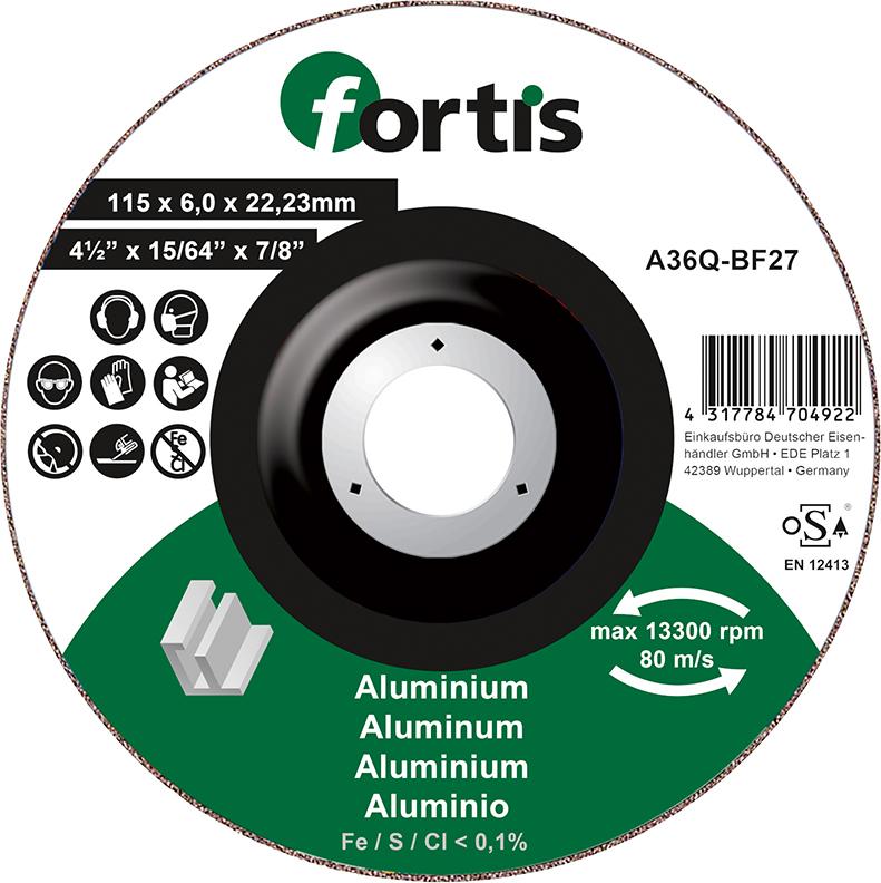 Disque abrasif FORTIS 4317784704939 125 x 6,0 mm