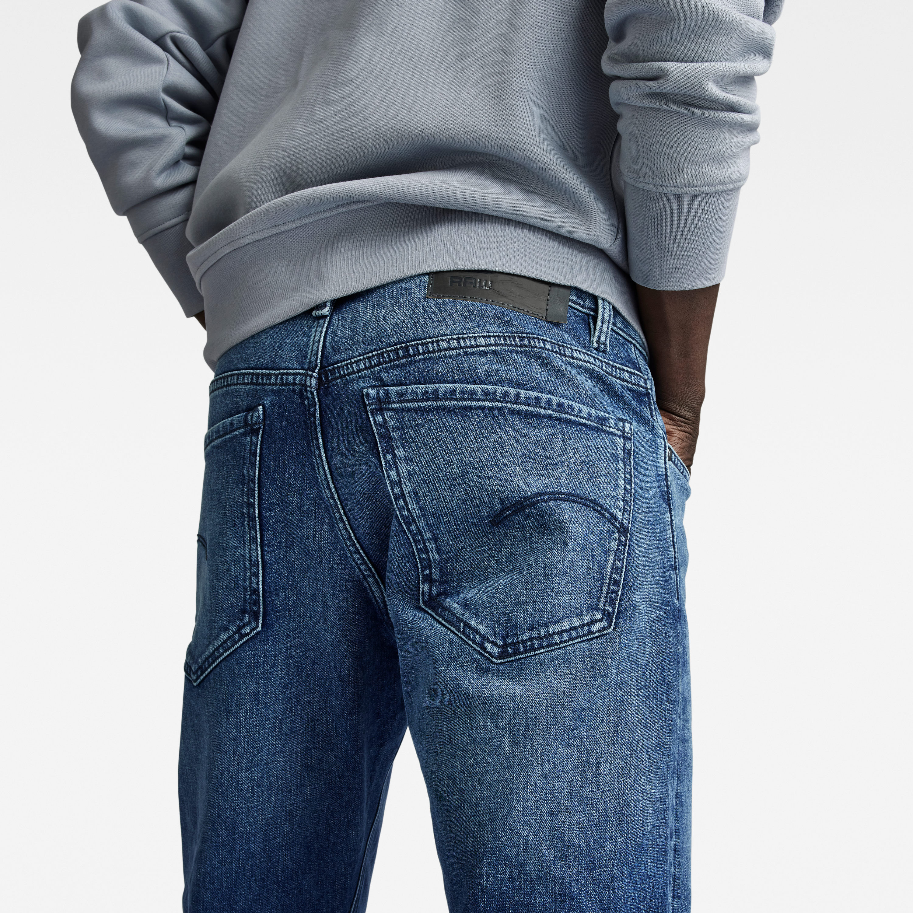 Straight-Jeans G-STAR "Mosa Straight", Herren, Gr. 34, Länge 34, blau (faded cascade), Denim/Jeans, Obermaterial: 99% Baumwolle, 1% Elasthan, straight fit normal, Jeans Straight-Jeans, mit hellen Nähten faded cascade 34, Länge 34