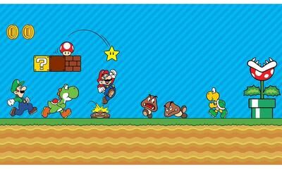 RoomMates Nintendo Super Mario Classic Scene Peel and Stick Mural