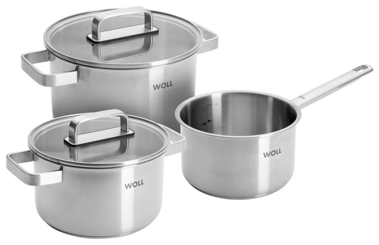 Woll pannenset, 5-delig, STEEL
