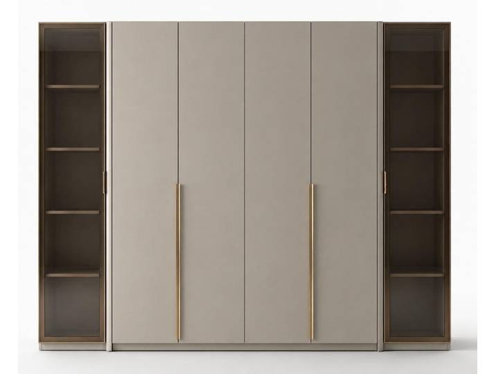 JVmoebel Kleiderschrank Schrank Modern Beige Funktional Symmetrisch Trendig Zurückhaltend (1-St) Made in Europa