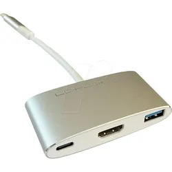 LC-HUB-C-MULTI-4 - Adapter, USB-C Stecker > HDMI-A + USB-A Buchse + PD, 4K