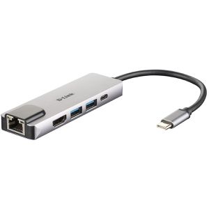 D-Link Dockingstation 5-in-1, DUB-M520, 60 Watt, HDMI, LAN, USB-C 3.0
