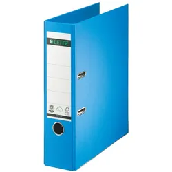 LEITZ Ordner Pappe A4 180 Grad 80mm hellblau Packung mit 10 Stück