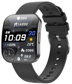 United Health Smart Watch With Heart Rate Blood Oxygen Monitor And SOS Alert black