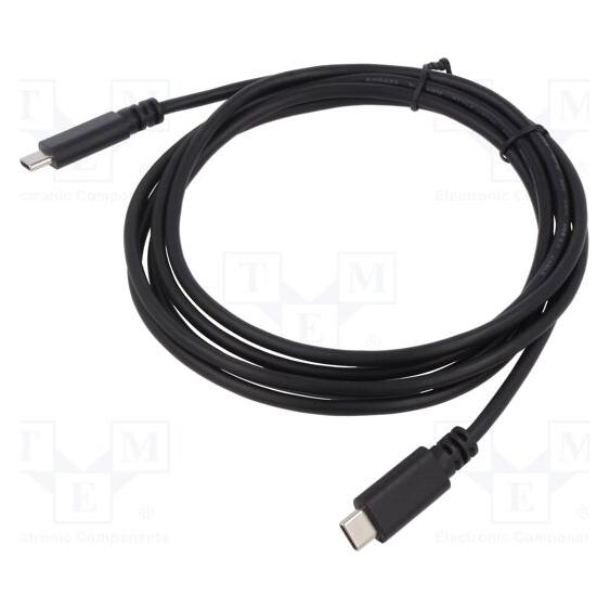 Art Kabel USB USB-C - USB-C 2 m Czarny (ZASART AZ-C-U38W2) (2 m, USB 2.0) (OEM-C7-2)