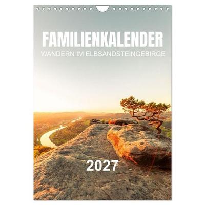 Familienkalender - Wandern im Elbsandsteingebirge (Wandkalender 2027 DIN A4 hoch), CALVENDO Monatskalender