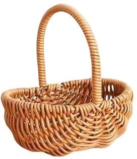 Friendly Fresh Finds Imitation Rattan Basket With Handle Woven Storage Basket For Home Decor a one Size