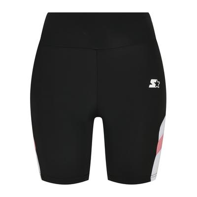 Shorts STARTER BLACK LABEL "Starter Black Label Damen Ladies Starter Cycle Shorts", Damen, Gr. S, US-Größen, schwarz (schwarz, weiß), 80% Polyimid, 20% Elasthan, slim fit, Hosen Shorts