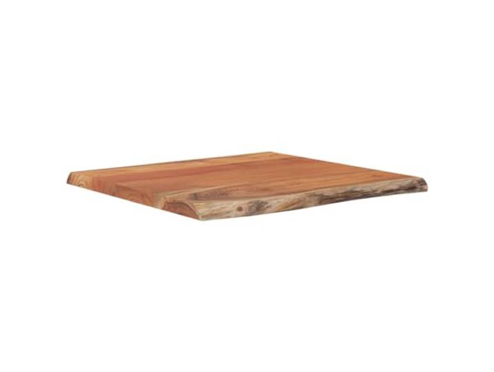 KLGBNCVE Tischplatte Akazienholz 60x60x2,5 cm Naturkante Massives Hartholz, Vielseitig für Bartisch, Beistelltisch, Möbelprojekte, Einfache Reinigung