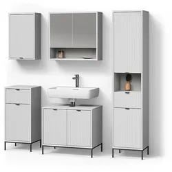BADMÖBEL-SET ATERNO, Weiß, 5-teilig