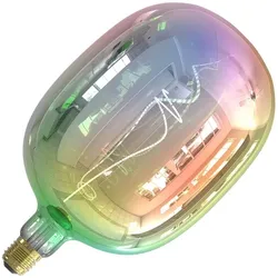 Calex | LED-Glühfaden | Große Fassung E27 | Designlampe | Metallisch opal | 170mm | 4W