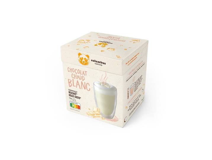 Capsules de café filtre au chocolat blanc x 12
