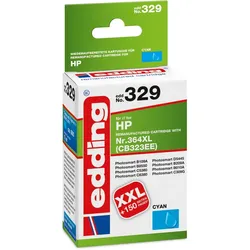 edding Tintenpatrone kompatibel mit HP 364XL cyan Packung mit 12 Stück